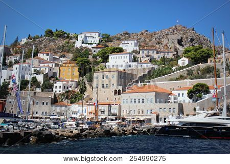 Landscape Of Hydra Island Saronic Gulf Greece