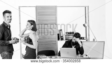 Flirting And Seduction. Flirting With Coworker Coffee Break. Woman Flirting With Coworker. Woman Att