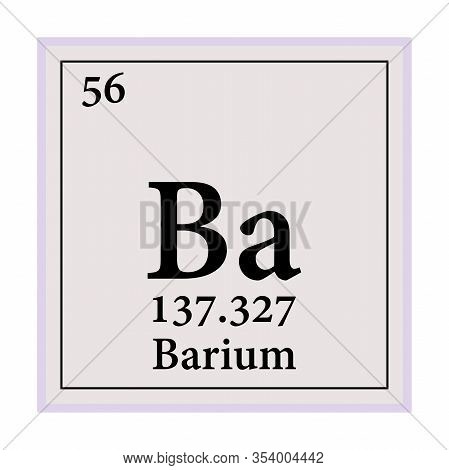 Barium Periodic Table Of The Elements Vector Illustration Eps 10