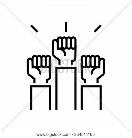 Team Decition Line Icon, Concept Sign, Outline Vector Illustration, Linear Symbol.