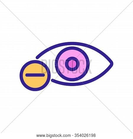 Farsightedness Icon Vector. Thin Line Sign. Isolated Contour Symbol Illustration