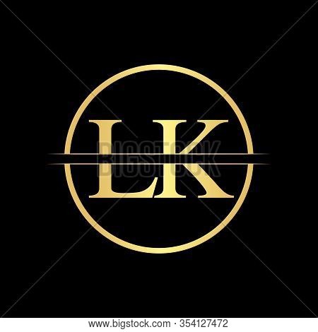 Initial Lk Letter Logo Design Vector Template. Abstract Letter Lk Logo Design
