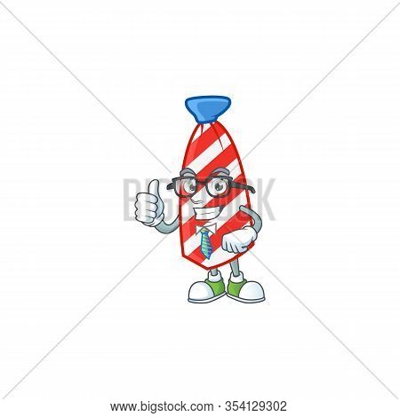 Usa Stripes Tie Successful Businessman Wearing Glasses