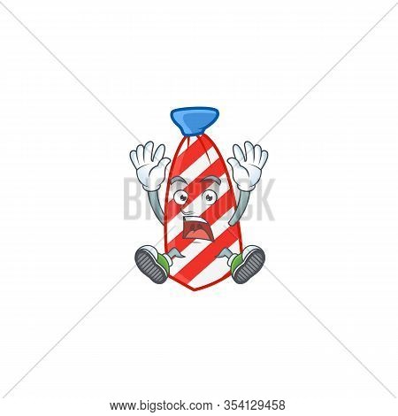 A Picture Of Usa Stripes Tie Cartoon Design With Shocking Gesture