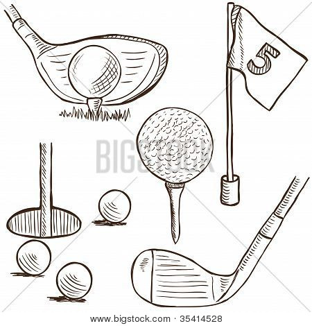 Golf coleção - estilo Doodle
