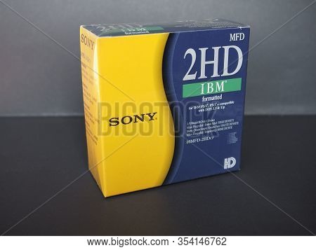 Box Of Sony Magnetic Diskettes For Personal Computer Data Storag