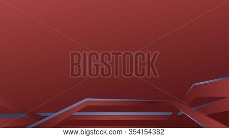 Red Background With Abstract Shapes