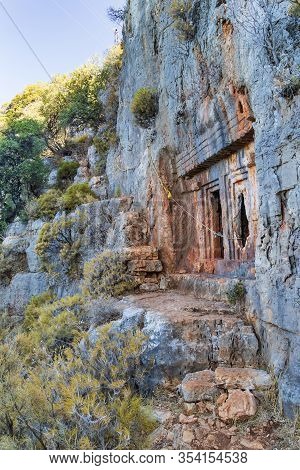 Mountain Scene On Likya Yolu Way In Turkey, Autumn Hiking