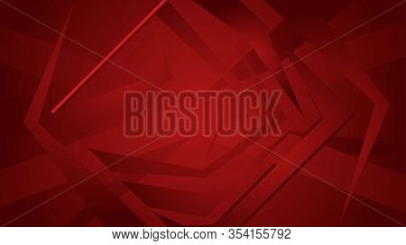 Red Background With Abstract Shapes