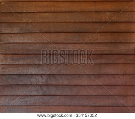 Background And Texture Of Red Vintage Real Wooden Wall From Old House