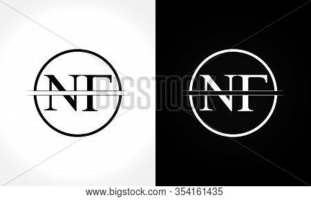Initial Monogram Letter Nf Logo Design Vector Template. Nf Letter Logo Design