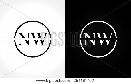 Initial Monogram Letter Nw Logo Design Vector Template. Nw Letter Logo Design
