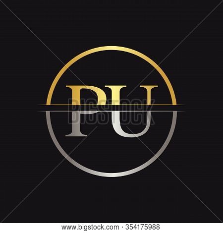 Initial Monogram Letter Pu Logo Design Vector Template. Pu Letter Logo Design