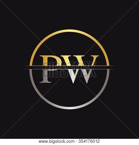 Initial Monogram Letter Pw Logo Design Vector Template. Pw Letter Logo Design