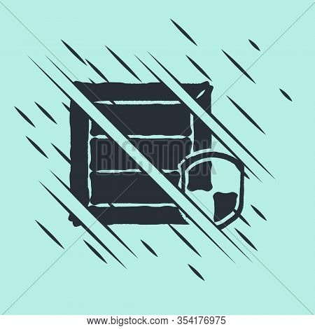 Black Delivery Pack Security With Shield Icon Isolated On Green Background. Delivery Insurance. Insu