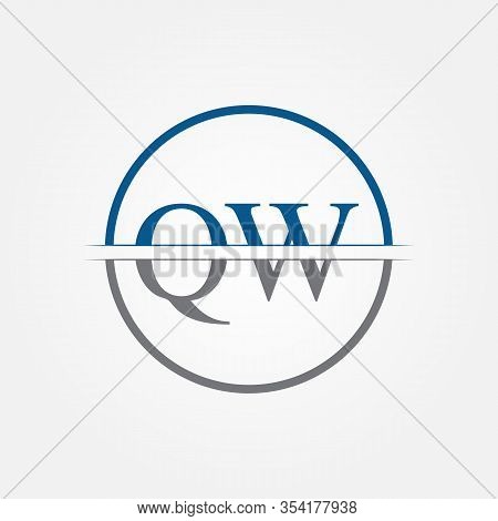 Initial Monogram Letter Qw Logo Design Vector Template. Qw Letter Logo Design
