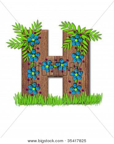 Alphabet Blooming Vine H