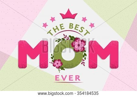 Happy Mother's Day Card Design With Text 