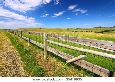 Prérijní Fenceline Jižní Dakota