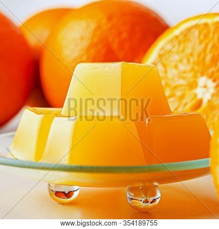 Orange Marmalade From Agar Agar. Healthy Vegetarian Sweets. Healthy Eating Is The Substitution Of Th