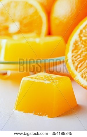 Orange Marmalade From Agar Agar. Healthy Vegetarian Sweets. Healthy Eating Is The Substitution Of Th