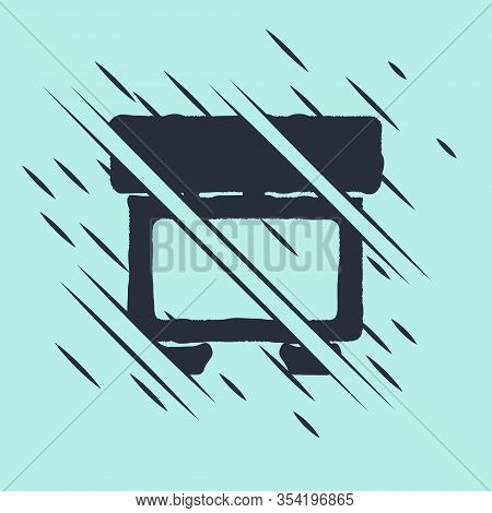 Black Fuse Of Electrical Protection Component Icon Isolated On Green Background. Melting Breaking Pr