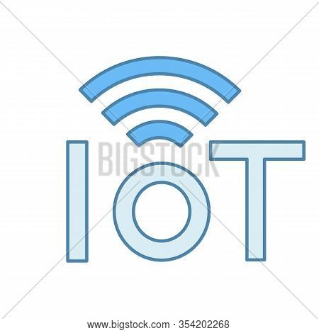 Internet Of Things Color Icon. Iot Signal. Artificial Intelligence. Isolated Vector Illustration