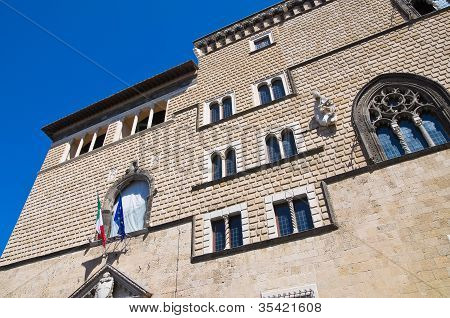 Vitelleschi palác. Tarquinia. Lazio. Itálie.