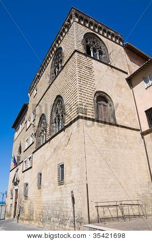 Vitelleschi palác. Tarquinia. Lazio. Itálie.