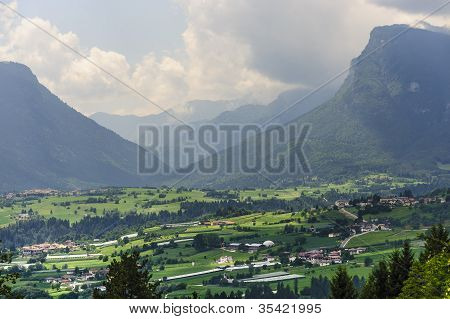Vista panoramica da Stenico (trento)