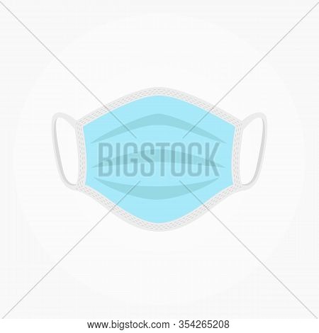 Safety Breathing Mask, Breathing Medical Respiratory Mask. Vector Illustration.