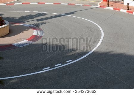 Monte-carlo, Monaco - June 20, 2019: Fairmont Hairpin Or Loews Curve, The Most Famous Section (slowe