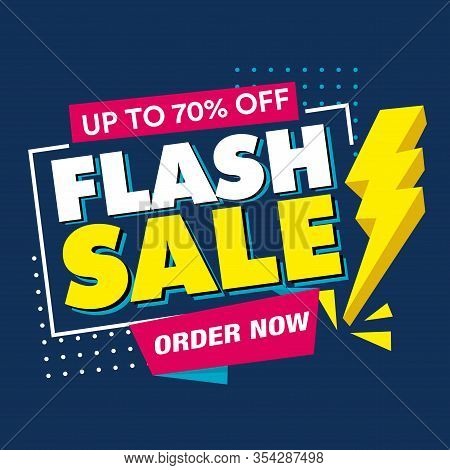 Abstract Catchy Background Design Of A Promotional Product Banner. Design A 70% Off Sales Banner Lay