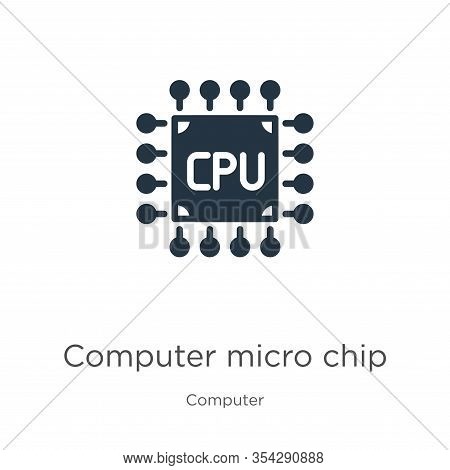 Computer Micro Chip Icon Vector. Trendy Flat Computer Micro Chip Icon From Computer Collection Isola