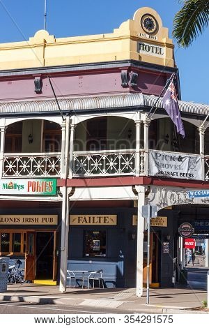 Townsville, Autralia - May 26th 2015: Molly Malones Irish Pub And Restaurant. The Building Is On The
