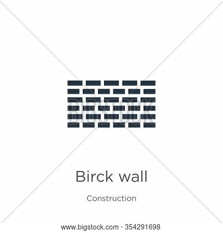 Birck Wall Icon Vector. Trendy Flat Birck Wall Icon From Construction Collection Isolated On White B