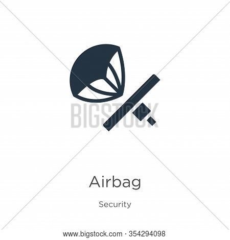 Airbag Icon Vector. Trendy Flat Airbag Icon From Security Collection Isolated On White Background. V