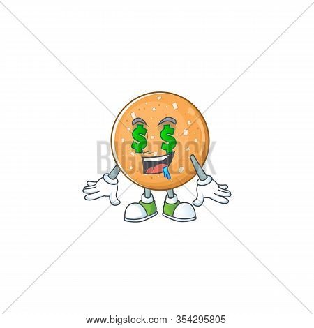 Cartoon Character Style Of Sugar Cookies With Money Eye