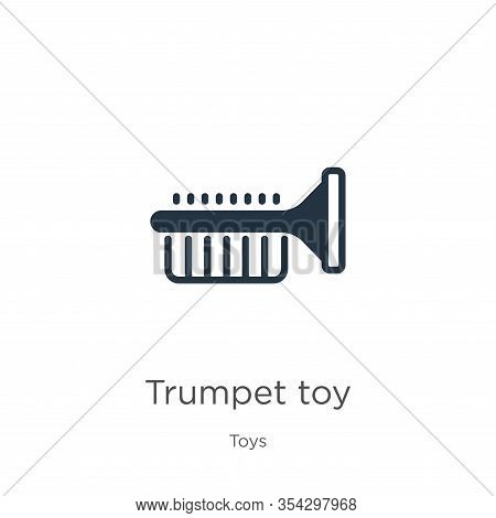 Trumpet Toy Icon Vector. Trendy Flat Trumpet Toy Icon From Toys Collection Isolated On White Backgro