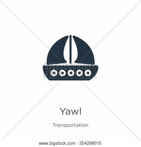 Yawl Icon Vector. Trendy Flat Yawl Icon From Transportation Collection Isolated On White Background.