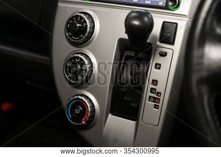 Novosibirsk, Russia -  January 24, 2020: Toyota Ractis, Close Up, Car Air Conditioning System Grid P
