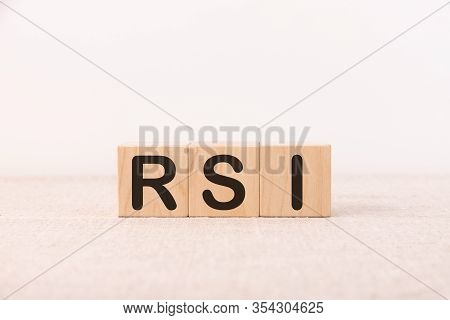 Rsi Word Concept Written On A Light Table And Light Background