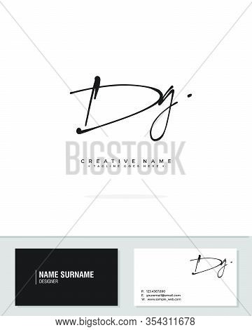 D G Dg Initial Logo Signature Vector. Handwriting Concept Logo.