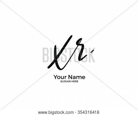 X R Xr Initial Logo Signature Vector. Handwriting Concept Logo.