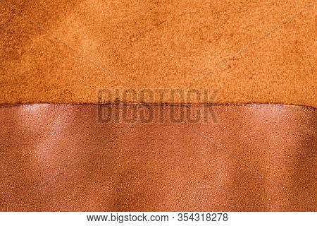 Brown Leather.natural Leather Texture. Brown Leather Combination Background.smooth And Matte Leather