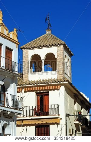 Ecija, Spain - November 13, 2008 - Tower On Top Of One Of The Traditional Buildings In The Plaza De 