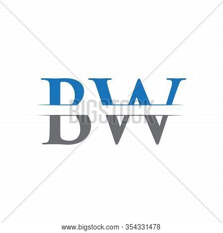 Initial Bw Letter Logo With Creative Modern Business Typography Vector Template. Creative Abstract L