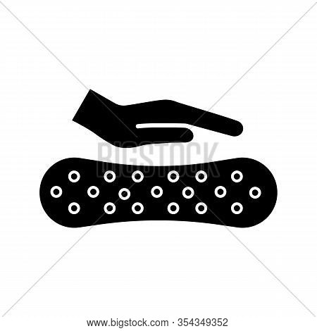 Latex Mattress Material Glyph Icon. Memory Foam Or Gel Mattress, Pillow Filler. Soft, Elastic, Body 