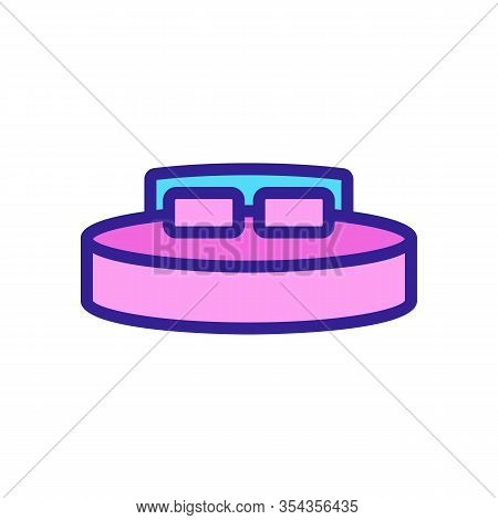 A Comfortable Bed Icon Vector. Thin Line Sign. Isolated Contour Symbol Illustration