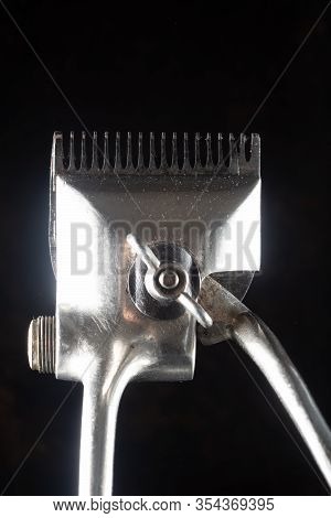 Vintage Rusty Clipper. Vertical Orientation. Dark Background